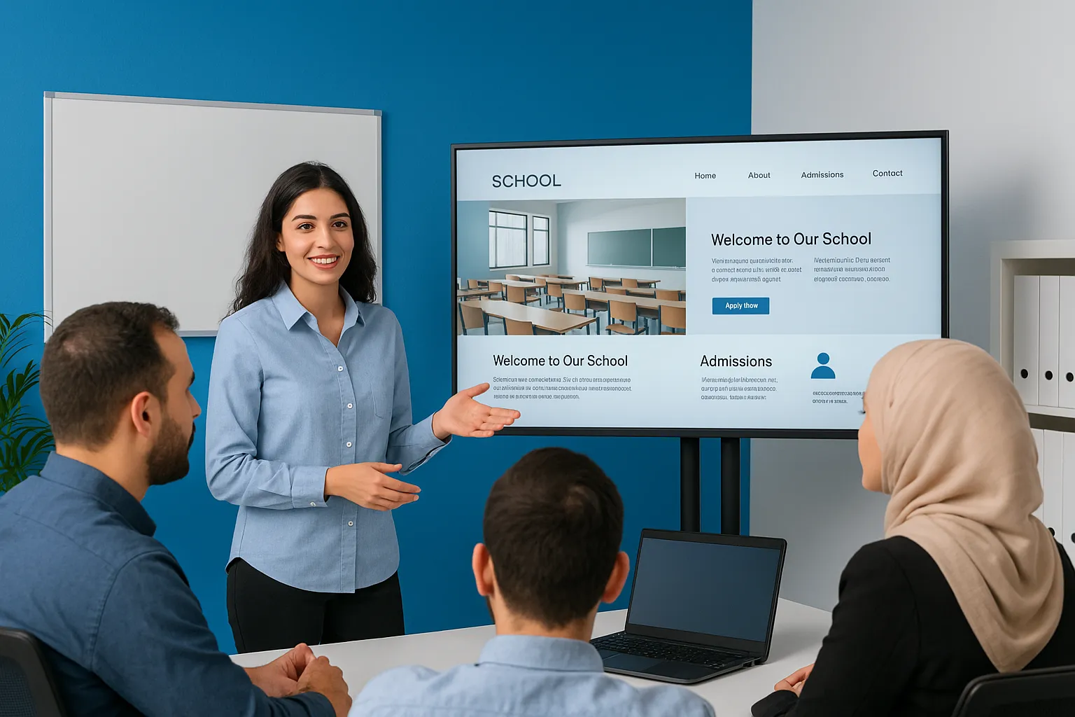 موقع تعليمي لمركز تدريب أو مدرسة