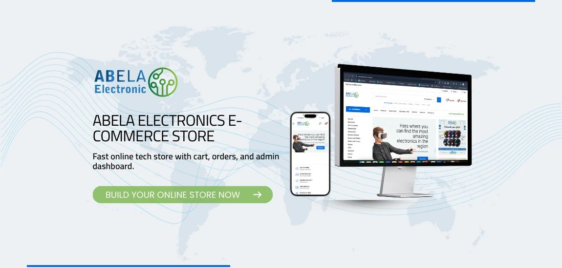 مشروع Abela Electronic: متجر إلكترونيات احترافي